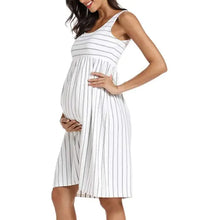 Load image into Gallery viewer, Striped Maternity Dress - # BAGE211510118-PRG