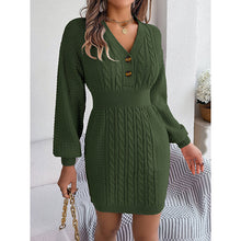 Load image into Gallery viewer, Women’s Cable Knit Sweater Dress