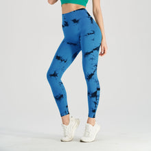 Load image into Gallery viewer, Women's Seamless Tie-Dye Yoga Pants – Knitted High-Waist Leggings