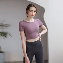 Load image into Gallery viewer, Tight Fit Yoga Top With Chest Pad Beauty Back Breathable
