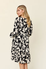 Load image into Gallery viewer, Double Take Full Size Printed Ruffle Hem Dress with Pocket Stylish & Functional Women Dress