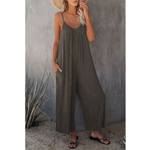 Load image into Gallery viewer, Women's Pleated Chest Cross-Strap Jumpsuit