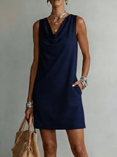 Load image into Gallery viewer, Women's Off-Shoulder Sleeveless Dress – Casual Pullover Midi Dress
