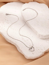 Load image into Gallery viewer, Stainless Steel Twist Hollow Heart Necklace - Clavicle Chain