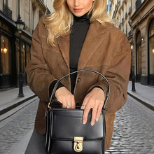 Load image into Gallery viewer, Suede-Look Blazer Jacket — V-Notch Lapel, Button-Front Casual Coat