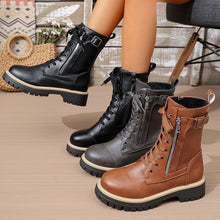 Load image into Gallery viewer, Women’s Solid Color Low Heel Mid Boots — Stylish Everyday Mid Boots