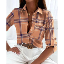 Load image into Gallery viewer, Women’s Printed Long-Sleeve Lapel Shirt | Casual Elegant Blouse