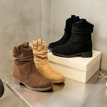 Load image into Gallery viewer, Women’s Suede Chunky Heel Slimming Ankle Boots