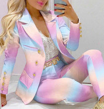 Load image into Gallery viewer, Women's Printed Coat & Trousers Two-Piece Set – 19 Prints, Casual Fashion Suit