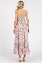 Load image into Gallery viewer, Floral Smocked Back Ruffled Hem Maxi Cami Dress For Summer – Boho Chic, Trendy, Fluttering, Feminine & Effortlessly Stylish