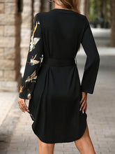 Load image into Gallery viewer, Black Printed Sleeve Mini Dress Elegant & Stylish Dress For Women Special Occasion Dress