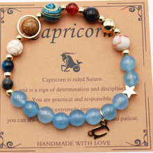 Load image into Gallery viewer, Twelve Constellations Bracelets - Natural Stone Beaded Bracelets with Eight Planet Designs