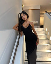 Load image into Gallery viewer, Floral Print Halter Spaghetti Straps Dress Sexy Slim Butterfly Back Dressess Spring Summer Womens Clothing