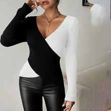 Load image into Gallery viewer, Women's Elegant V-Neck Cross Front Sweater