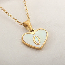 Load image into Gallery viewer, 26 Letter Heart-shaped Necklace White Shell Love Clavicle Chain Fashion Personalized Necklace For Women Jewelry Valentine's Day
