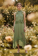 Load image into Gallery viewer, V-Neck Ruffle Waist Tank Top & Skirt Set – Elegant Hollow-Out Two-Piece