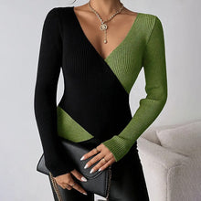 Load image into Gallery viewer, Women's Elegant V-Neck Cross Front Sweater