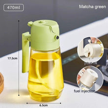 Load image into Gallery viewer, 470ML Olive Oil Sprayer Dispenser For Cooking BBQ 2 In 1 Glass Oil Vinegar Soy Sauce Spray Kitchen Oil Bottle For Air Fryer