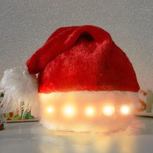 Load image into Gallery viewer, Mandotos Christmas Hat LED Light Plush Luminous Santa Hat For Children And Adults
