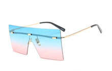 Load image into Gallery viewer, Oversized Luxury Graduent Elegnat Woman and Lady Sunglasses In Retro Vintage Modern Style Sunglasses Rimless Eyewear oculos de sol SUnglasses With UV400Protection
