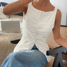 Load image into Gallery viewer, Trendy Square Neck Button Up Vest Top Y2k Going Out Tank Tops