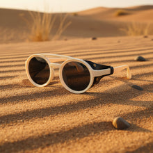 Load image into Gallery viewer, Retro Round Leather Frame Sunglasses – Vintage Fashion Eyewear