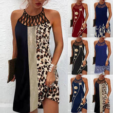 Load image into Gallery viewer, Fashion Print Dress Casual Halterneck Dresses For Women Summer Clothes