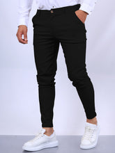 Load image into Gallery viewer, 👔 Men's Slim Fit Button Trousers – Versatile Office & Casual Wear