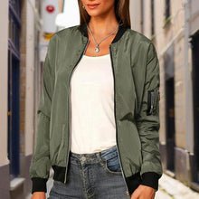 Load image into Gallery viewer, Minimalist Color-Block Stand-Collar Zip Jacket