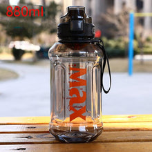 Load image into Gallery viewer, 1.2 Liter Large Capacity Sport Water Bottle with Rope Durable Portable Gym Fitness Outdoor Drinking Plastic Bottles Eco-Friendly Plastic Cup Men's high Temperature Resistant Large Capacity Outdoor Portable Water Bottle Sports Fitness Water Bottle
