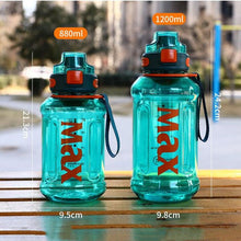 Load image into Gallery viewer, 1.2 Liter Large Capacity Sport Water Bottle with Rope Durable Portable Gym Fitness Outdoor Drinking Plastic Bottles Eco-Friendly Plastic Cup Men's high Temperature Resistant Large Capacity Outdoor Portable Water Bottle Sports Fitness Water Bottle