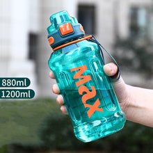 Load image into Gallery viewer, 1.2 Liter Large Capacity Sport Water Bottle with Rope Durable Portable Gym Fitness Outdoor Drinking Plastic Bottles Eco-Friendly Plastic Cup Men's high Temperature Resistant Large Capacity Outdoor Portable Water Bottle Sports Fitness Water Bottle