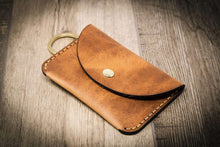 Load image into Gallery viewer, The Richmond Leather Keychain Wallet in Saddle Tan