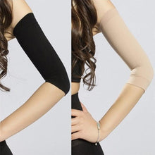 Load image into Gallery viewer, 1 Pair Arm Sleeve Weight Loss Calories Slim Slimming Arm Shaper Weight Loss Fat Burning Wrap Bands Massager Sleeve Wrap Weight Loss Fat Burning Running Arm Warmers Comfortable Soft Arm Cover For Indoor And Outdoor