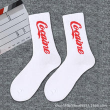 Load image into Gallery viewer, 1 Pair Brand New Fashion Pure Cotton Black White Crew Unisex Socks Sports High Skateboard Blaze Street Wear Happy Long Warm Winter And Autumn Socks For Men And Women