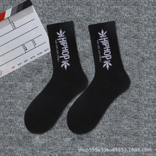 Load image into Gallery viewer, 1 Pair Brand New Fashion Pure Cotton Black White Crew Unisex Socks Sports High Skateboard Blaze Street Wear Happy Long Warm Winter And Autumn Socks For Men And Women
