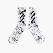 Load image into Gallery viewer, 1 Pair Brand New Fashion Pure Cotton Black White Crew Unisex Socks Sports High Skateboard Blaze Street Wear Happy Long Warm Winter And Autumn Socks For Men And Women