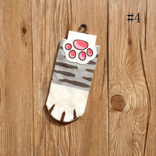 Load image into Gallery viewer, 1 pair New Lady Girls Summer Winter Candy Color Kawaii Cute Socks Cartoon Cute Cats Paw Kitty Claws Ankle Short Socks Cute Paw Casual Ankle Socks For Men And Women