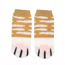 Load image into Gallery viewer, 1 pair New Lady Girls Summer Winter Candy Color Kawaii Cute Socks Cartoon Cute Cats Paw Kitty Claws Ankle Short Socks Cute Paw Casual Ankle Socks For Men And Women