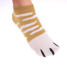 Load image into Gallery viewer, 1 pair New Lady Girls Summer Winter Candy Color Kawaii Cute Socks Cartoon Cute Cats Paw Kitty Claws Ankle Short Socks Cute Paw Casual Ankle Socks For Men And Women