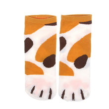 Load image into Gallery viewer, 1 pair New Lady Girls Summer Winter Candy Color Kawaii Cute Socks Cartoon Cute Cats Paw Kitty Claws Ankle Short Socks Cute Paw Casual Ankle Socks For Men And Women