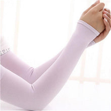 Load image into Gallery viewer, 1 Pair Unisex Cool Cycling Sleeve Sport Cooling Arm Sleeves Anti-sunburn Sunscreen UV Sports Fitness Sun Protection Arm Women Sleeves Cooling Arms Men Sports Safety Sleeves Long Soft Tennis Arm Cover
