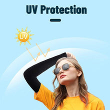 Load image into Gallery viewer, 1 Pair Unisex Cool Cycling Sleeve Sport Cooling Arm Sleeves Anti-sunburn Sunscreen UV Sports Fitness Sun Protection Arm Women Sleeves Cooling Arms Men Sports Safety Sleeves Long Soft Tennis Arm Cover