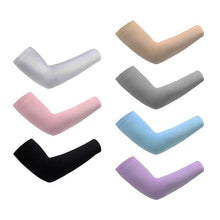 Load image into Gallery viewer, 1 Pair Unisex Cool Cycling Sleeve Sport Cooling Arm Sleeves Anti-sunburn Sunscreen UV Sports Fitness Sun Protection Arm Women Sleeves Cooling Arms Men Sports Safety Sleeves Long Soft Tennis Arm Cover