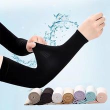Load image into Gallery viewer, 1 Pair Unisex Cool Cycling Sleeve Sport Cooling Arm Sleeves Anti-sunburn Sunscreen UV Sports Fitness Sun Protection Arm Women Sleeves Cooling Arms Men Sports Safety Sleeves Long Soft Tennis Arm Cover