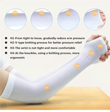 Load image into Gallery viewer, 1 Pairs Arm Sleeves Warmers Sports Sleeve Sun UV Protection Hand Cover Cooling Warmer Running Fishing Cycling Sunscreen Sun Protection Arm Sleeves For Men Women Arm Cover For Cycling Outdoor Sports