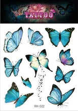Load image into Gallery viewer, 1 Pc Butterfly 3D Temporary Tattoo 52 Style Waterproof Butterfly Tattoos Stickers Temporary Colorful Design For Womens