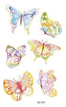 Load image into Gallery viewer, 1 Pc Butterfly 3D Temporary Tattoo 52 Style Waterproof Butterfly Tattoos Stickers Temporary Colorful Design For Womens