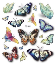 Load image into Gallery viewer, 1 Pc Butterfly 3D Temporary Tattoo 52 Style Waterproof Butterfly Tattoos Stickers Temporary Colorful Design For Womens