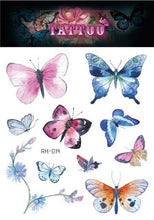 Load image into Gallery viewer, 1 Pc Butterfly 3D Temporary Tattoo 52 Style Waterproof Butterfly Tattoos Stickers Temporary Colorful Design For Womens